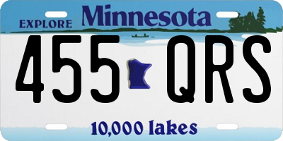 MN license plate 455QRS