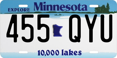 MN license plate 455QYU