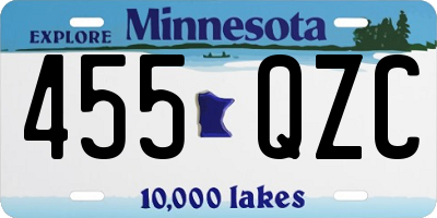 MN license plate 455QZC