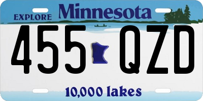 MN license plate 455QZD