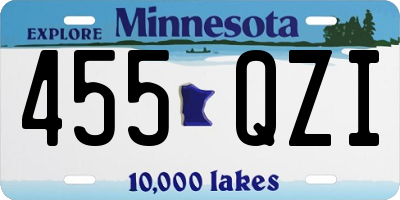 MN license plate 455QZI