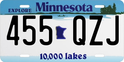 MN license plate 455QZJ