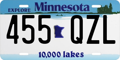 MN license plate 455QZL