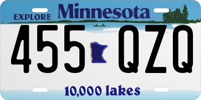 MN license plate 455QZQ