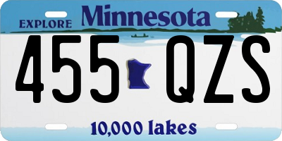 MN license plate 455QZS