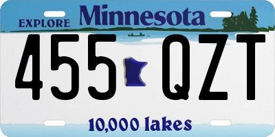 MN license plate 455QZT