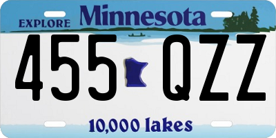 MN license plate 455QZZ
