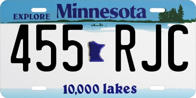 MN license plate 455RJC