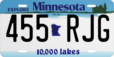 MN license plate 455RJG