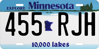 MN license plate 455RJH