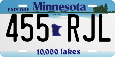MN license plate 455RJL