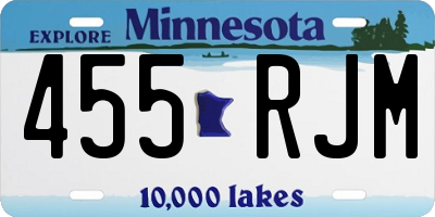 MN license plate 455RJM