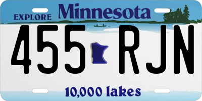 MN license plate 455RJN