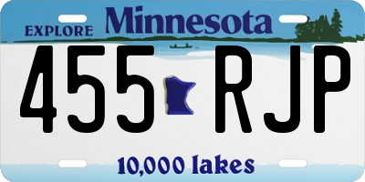 MN license plate 455RJP
