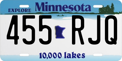 MN license plate 455RJQ