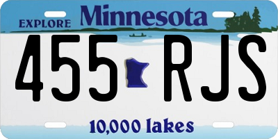 MN license plate 455RJS