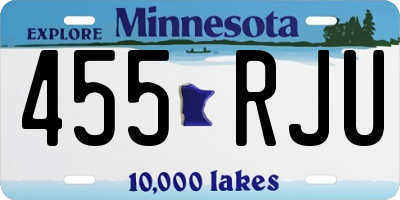 MN license plate 455RJU
