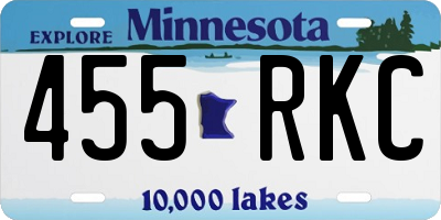 MN license plate 455RKC