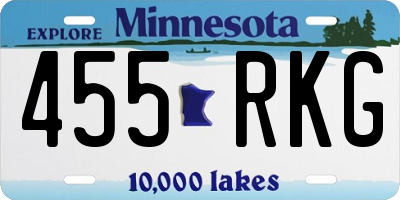 MN license plate 455RKG