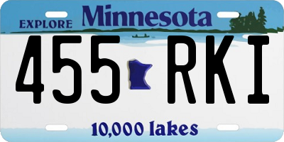 MN license plate 455RKI