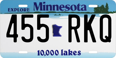 MN license plate 455RKQ