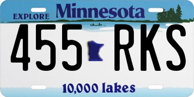MN license plate 455RKS
