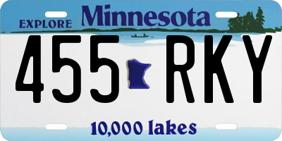 MN license plate 455RKY