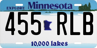 MN license plate 455RLB
