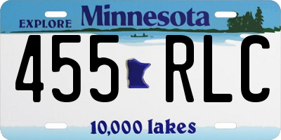 MN license plate 455RLC