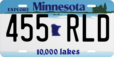 MN license plate 455RLD