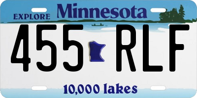 MN license plate 455RLF