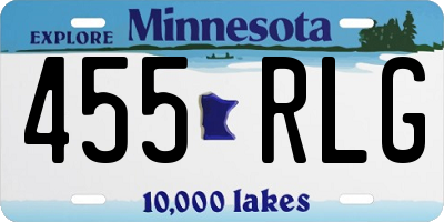 MN license plate 455RLG