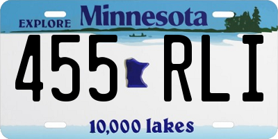MN license plate 455RLI