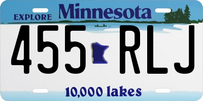 MN license plate 455RLJ