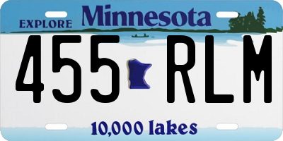 MN license plate 455RLM