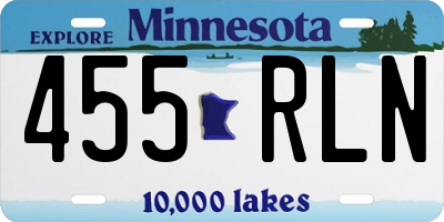 MN license plate 455RLN