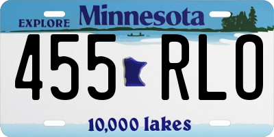 MN license plate 455RLO