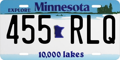 MN license plate 455RLQ