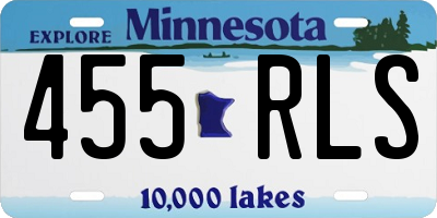 MN license plate 455RLS