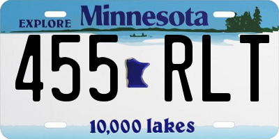MN license plate 455RLT