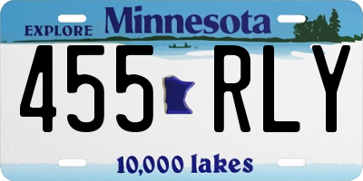 MN license plate 455RLY