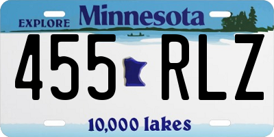 MN license plate 455RLZ