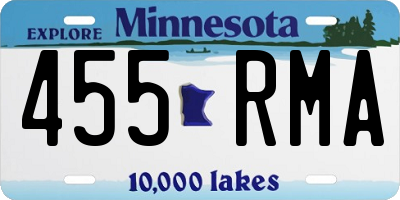 MN license plate 455RMA