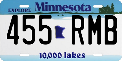 MN license plate 455RMB