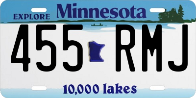 MN license plate 455RMJ