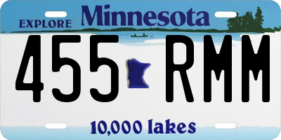 MN license plate 455RMM
