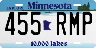 MN license plate 455RMP