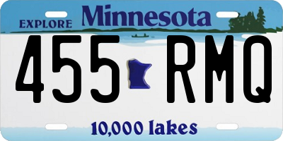 MN license plate 455RMQ
