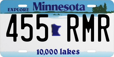 MN license plate 455RMR
