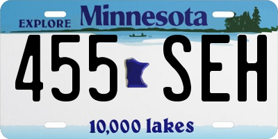 MN license plate 455SEH